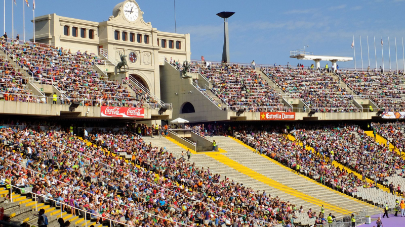 Estadi Olímpic. Vista del públic a les grades. Autoria: Vicente Zambrano