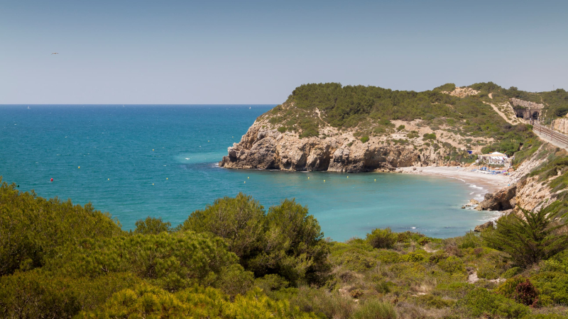 Vue de la crique Home Mort, entre Sitges et Vilanova. Autoria: Albert Miró