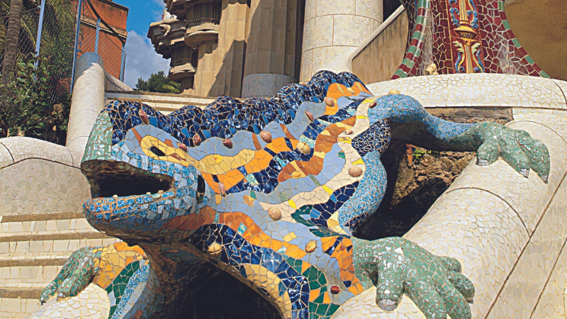 Park Güell. El Drac (escultura).  Autoria: Antonio Lajusticia Bueno